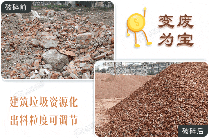 建筑垃圾破碎前后，還能運用到建筑骨料中