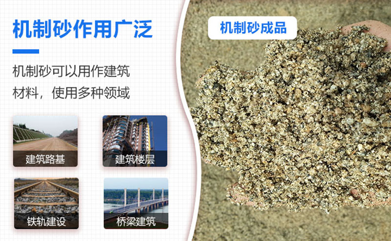 機(jī)制砂品級越來越高，用途也越來越廣泛